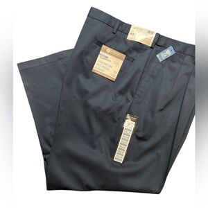 NWT Haggar Premium No Iron Khaki Pants Dark Navy 50x29